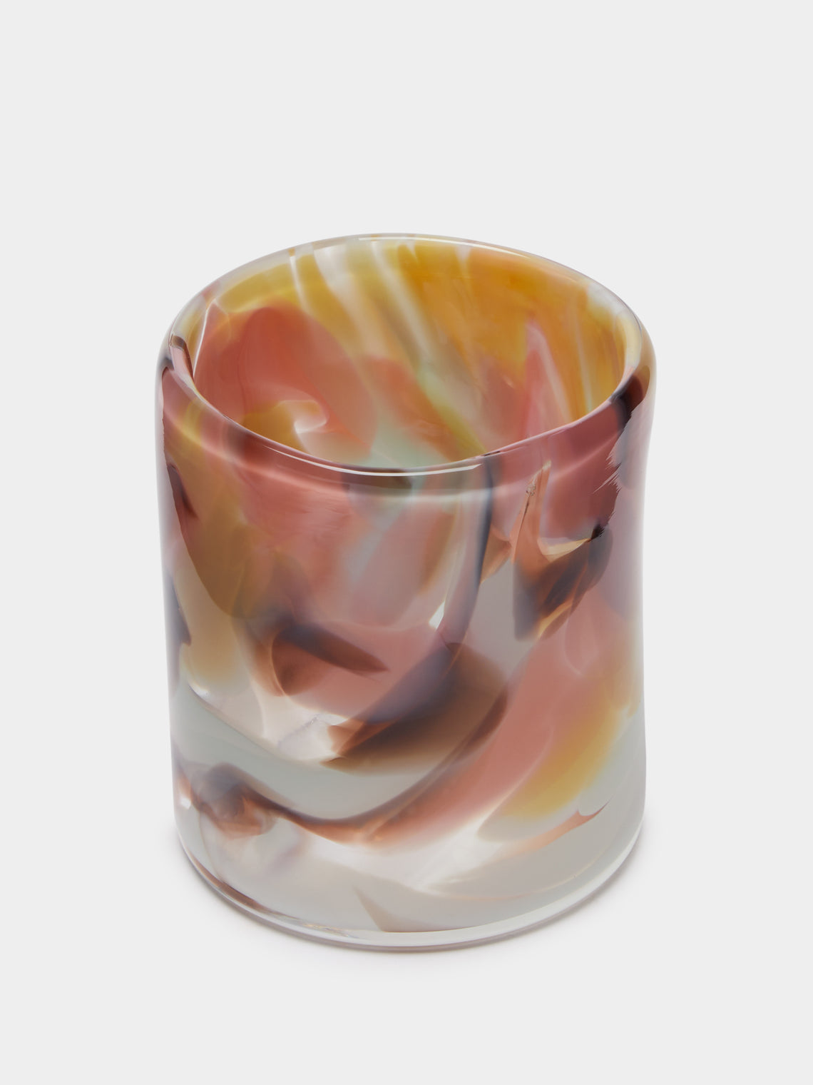 The Glass Studio - Marbled Hand-Blown Glass Tumbler - Multiple - ABASK