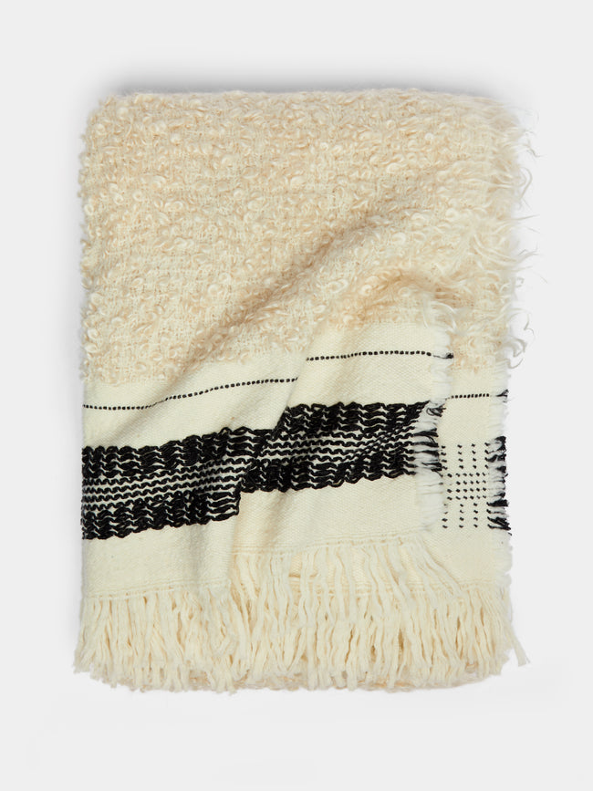 The House of Lyria - Palazzo Hand-Dyed Wool Throw - Cream - ABASK - 