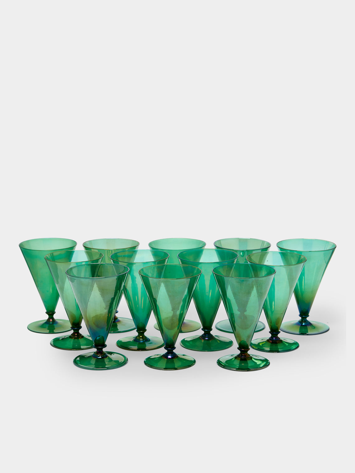 Antique and Vintage - 1930s Murano Lustre Wine Glass (Set of 12) -  - ABASK