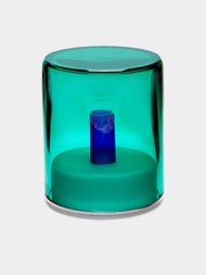 Green Wolf Lighting - Verde I Hand-Blown Murano Glass Portable Table Light - Green - ABASK - 