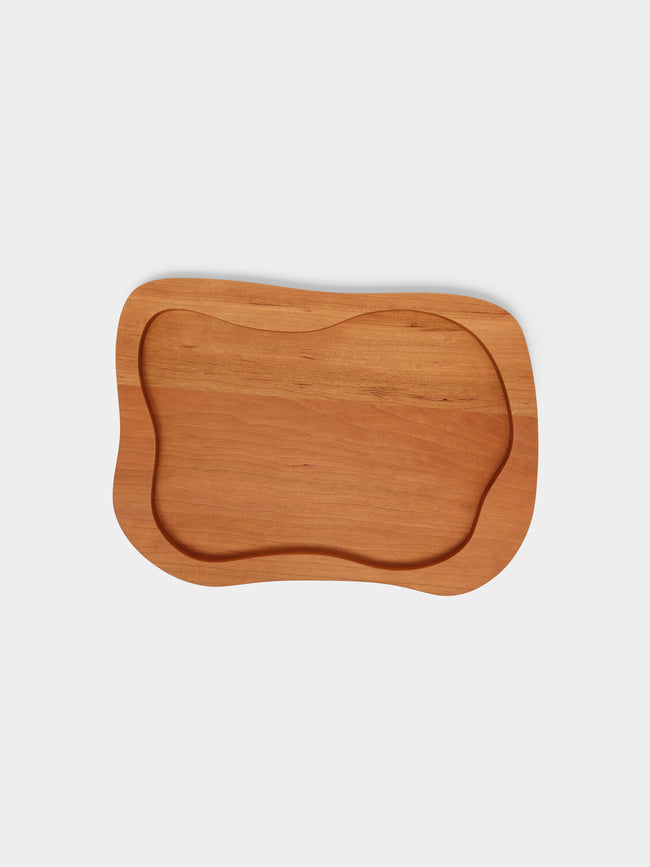 Yali Glass - Moribana Cherry Wood Medium Tray -  - ABASK - 