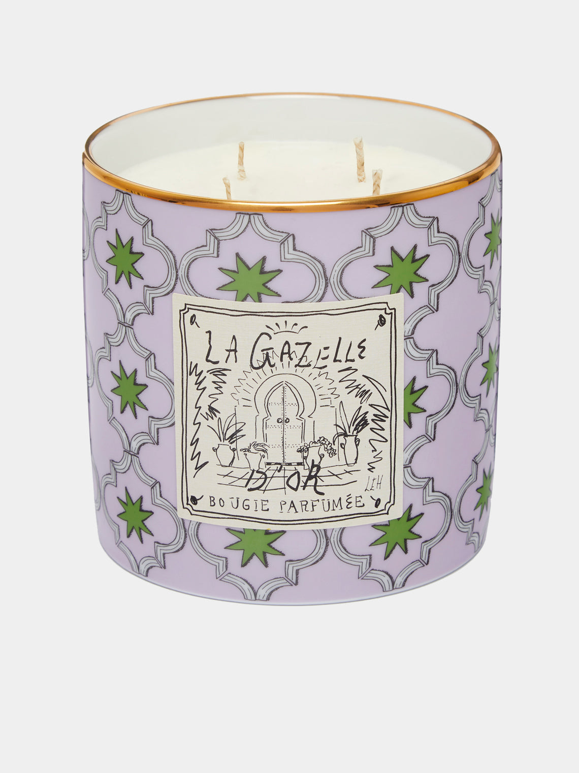 Ginori 1735 - Profumi Luchino La Gazelle D'or Porcelain Large Candle -  - ABASK - 