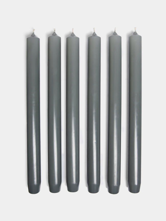 Trudon - Large Tapered Candles (Set of 6) - Grey - ABASK - 