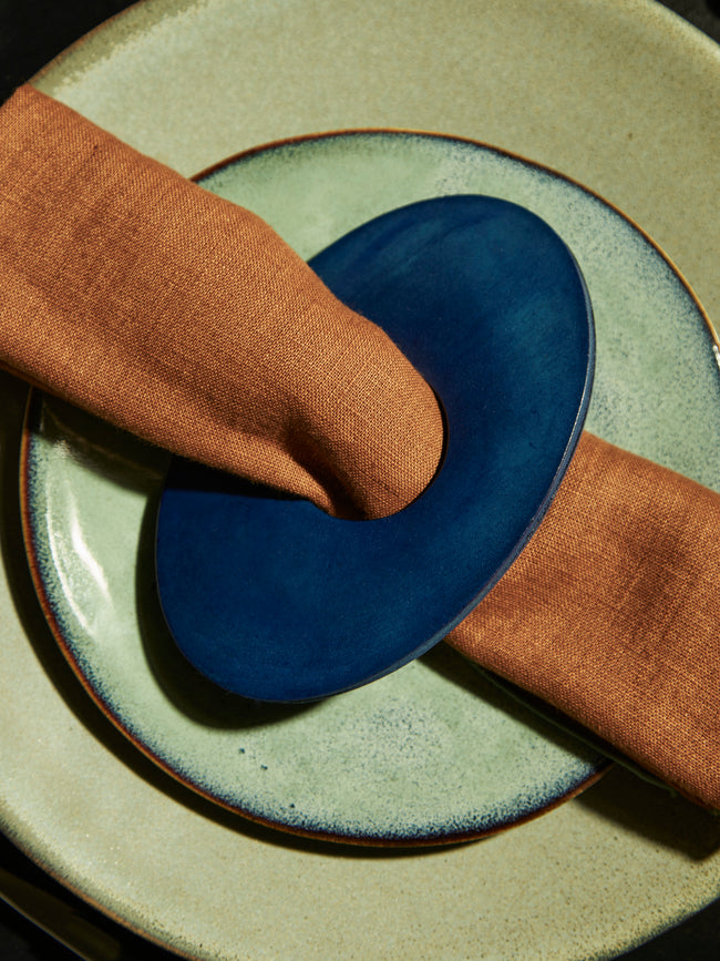Peter Speliopoulos Projects - Hand-Stained Leather Napkin Rings (Set of 4) -  - ABASK