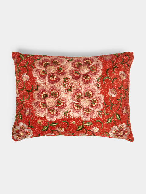 By Walid - 19th-Century Chinese Embroidery Silk Cushion -  - ABASK - 