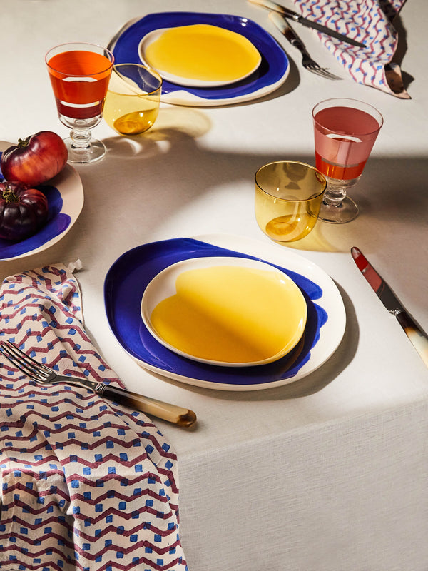 Pottery & Poetry - Hand-Glazed Porcelain Dinner Plates (Set of 4) -  - ABASK