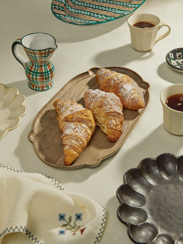 Ifuji - Italian Hand-Carved Wood Large Tray -  - ABASK