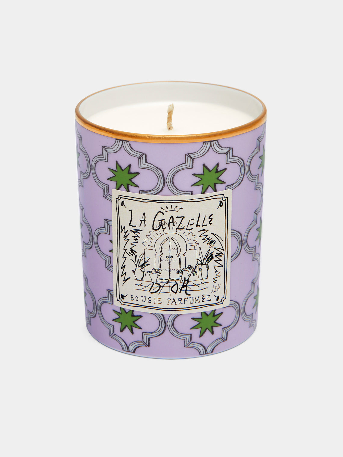 Ginori 1735 - Profumi Luchino La Gazelle D'or Porcelain Candle - Purple - ABASK - 