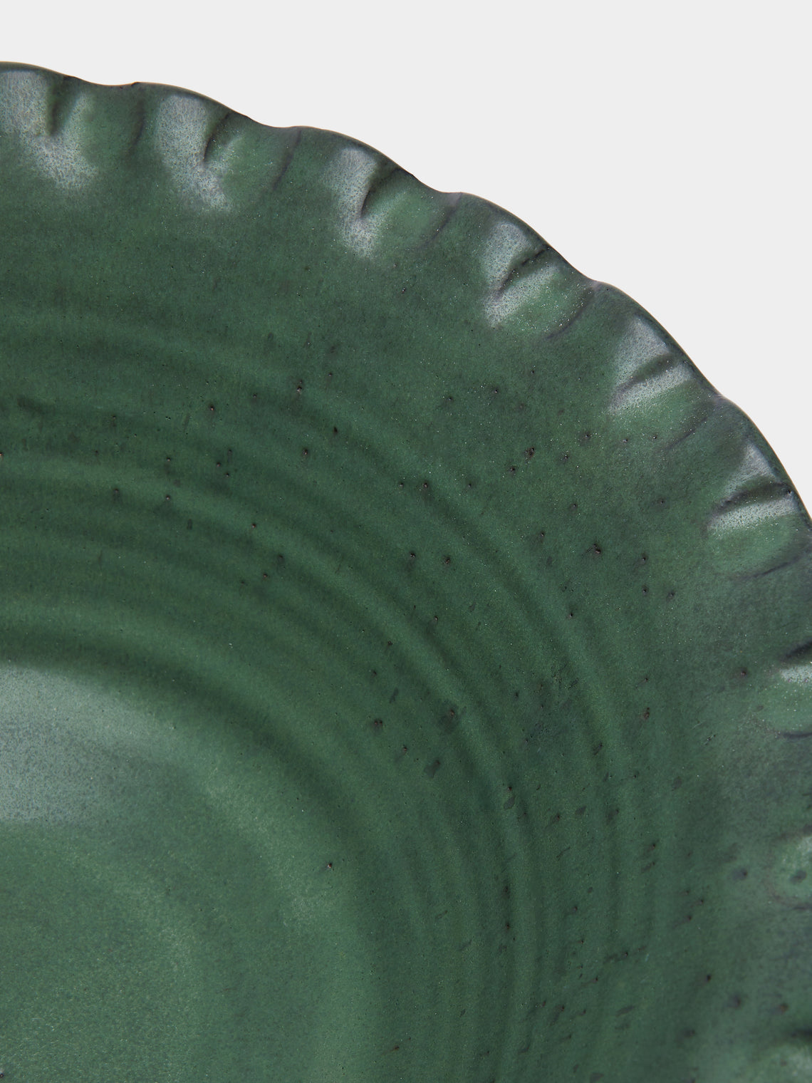 Perla Valtierra - Hand-Glazed Ceramic Large Serving Bowl - Green - ABASK