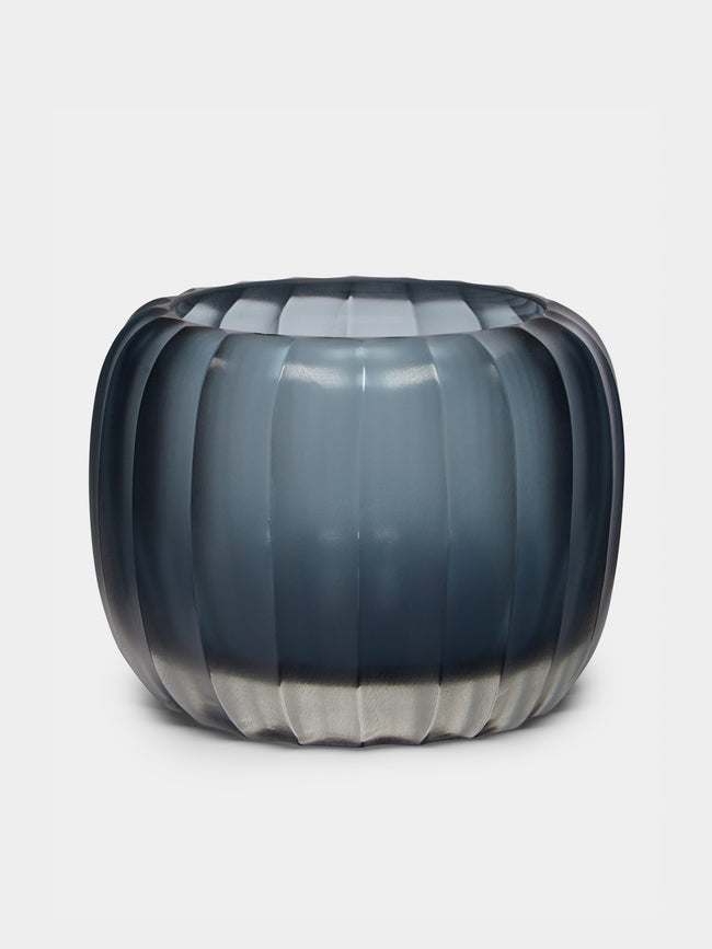Micheluzzi Glass - Pozzo Oceano Murano Glass Vase - Blue - ABASK - 