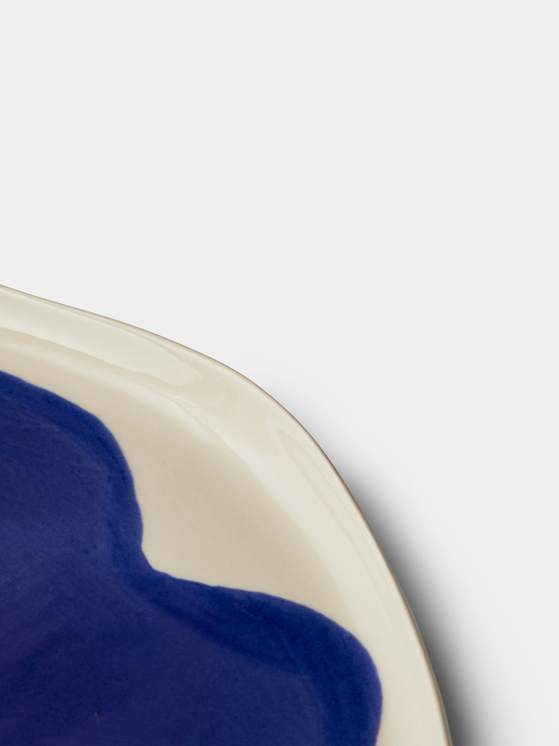 Pottery & Poetry - Hand-Glazed Porcelain Dinner Plates (Set of 4) - Blue - ABASK