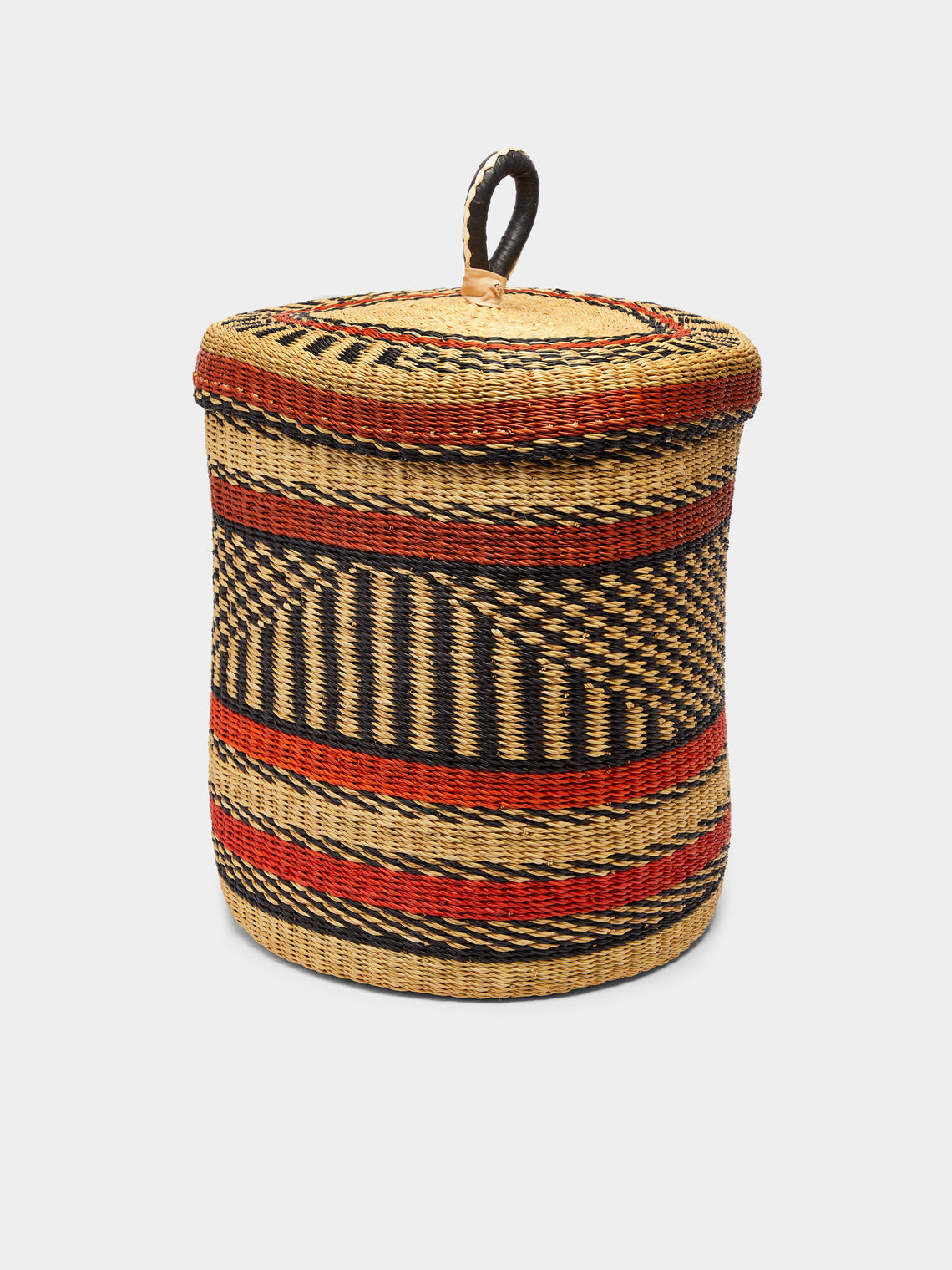 Baba Tree - Handwoven Elephant Grass Lidded Basket - Multiple - ABASK - 