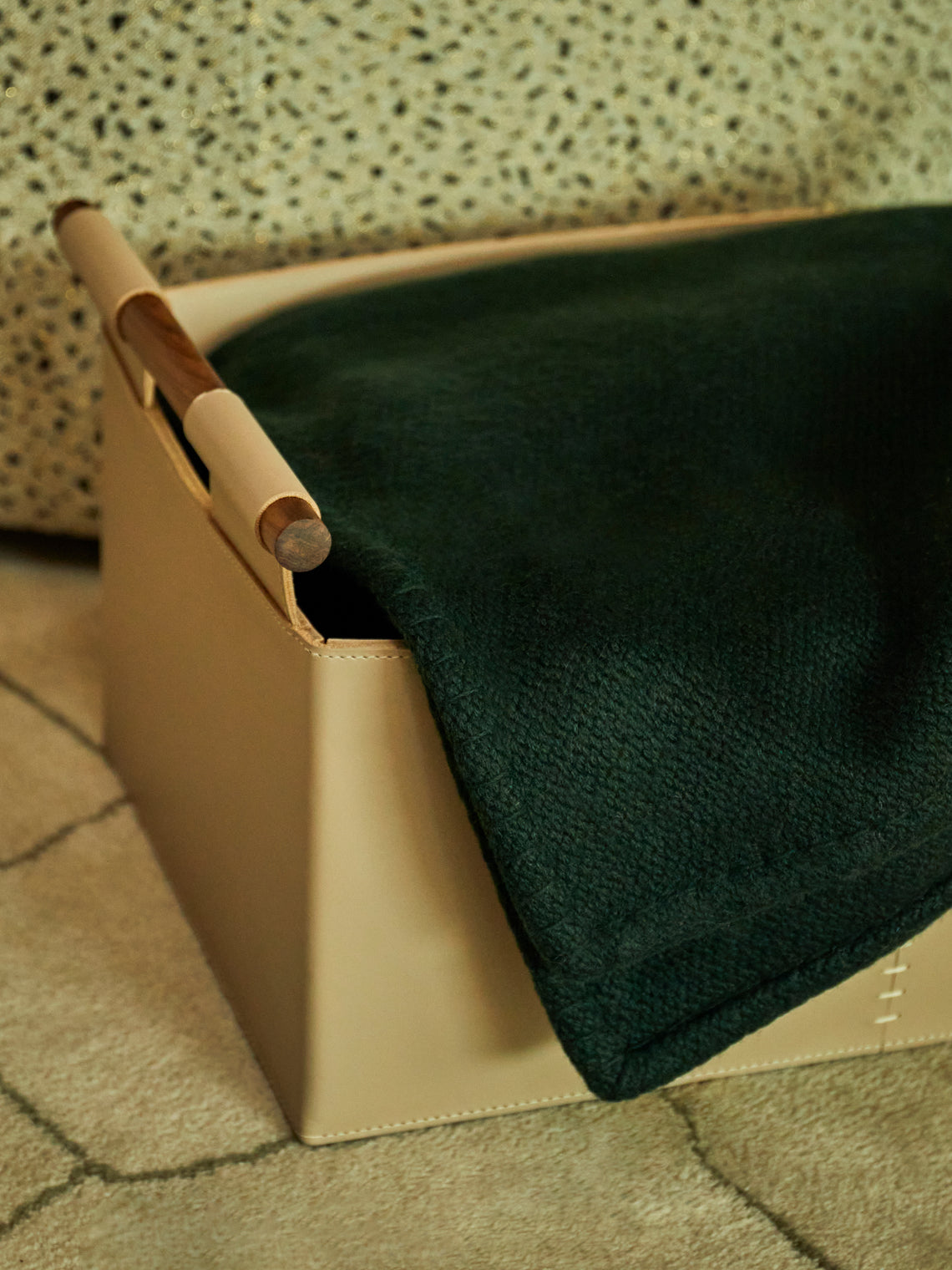 Rose Uniacke - Hand-Dyed Cashmere Large Blanket - Green - ABASK