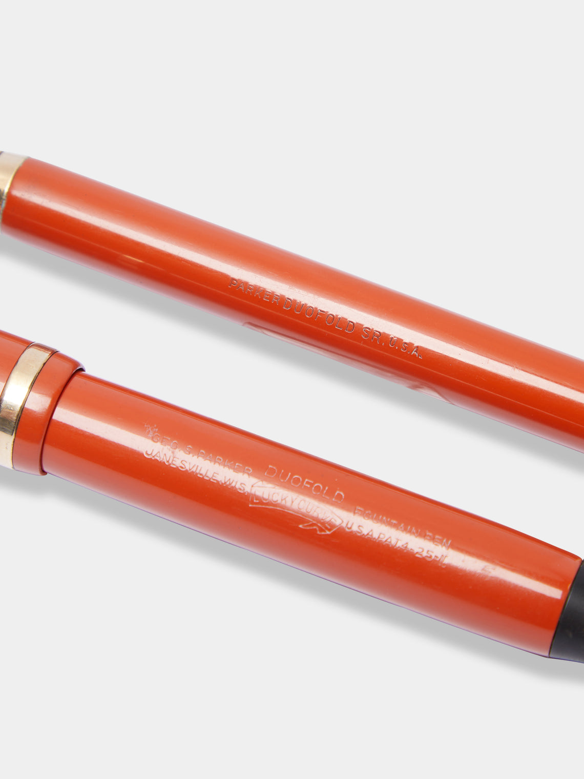 Antique and Vintage - 1926 Parker Duofold Pen & Pencil Set - Red - ABASK