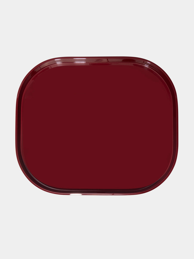 The Lacquer Company - Lacquered Large Stacking Tray - Burgundy - ABASK - 
