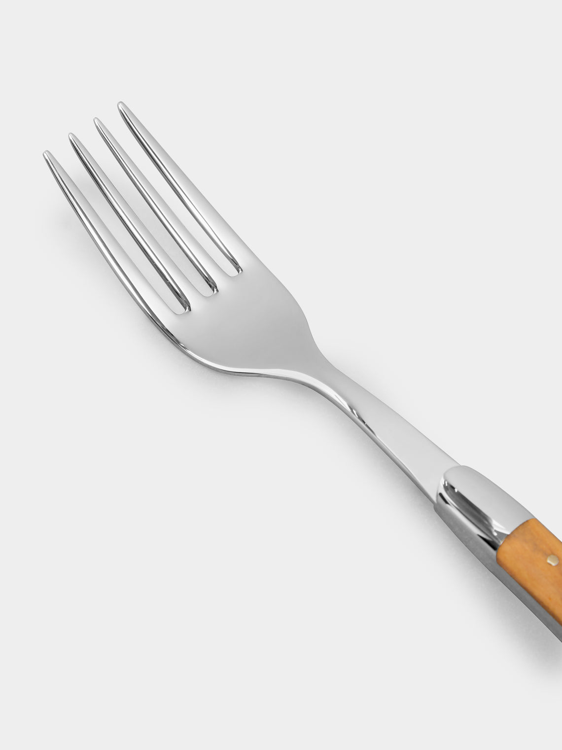 Forge de Laguiole - Olive Wood Table Forks (Set of 6) - Silver - ABASK