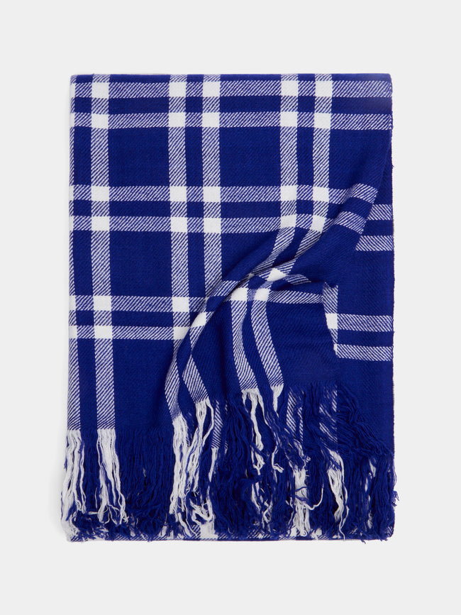 Denis Colomb - Nara Handwoven Himalayan Cashmere Blanket - Blue - ABASK - 