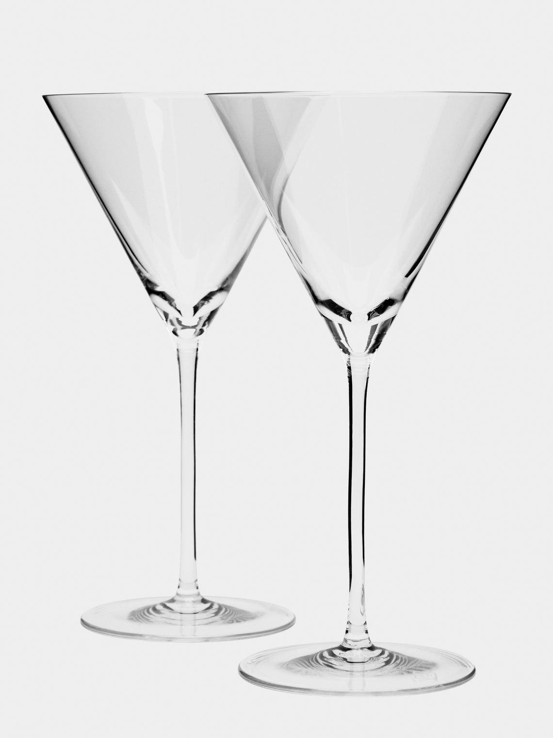 Richard Brendon - Hand-Blown Crystal Martini Glasses (Set of 2) - Clear - ABASK