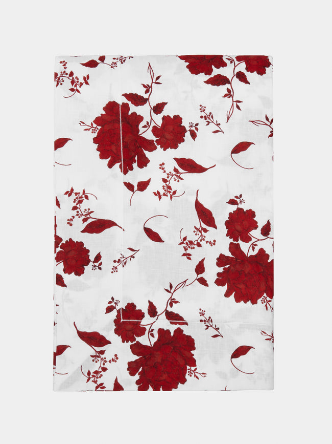 Emilia Wickstead - Floral Linen Tablecloth - Red - ABASK - 