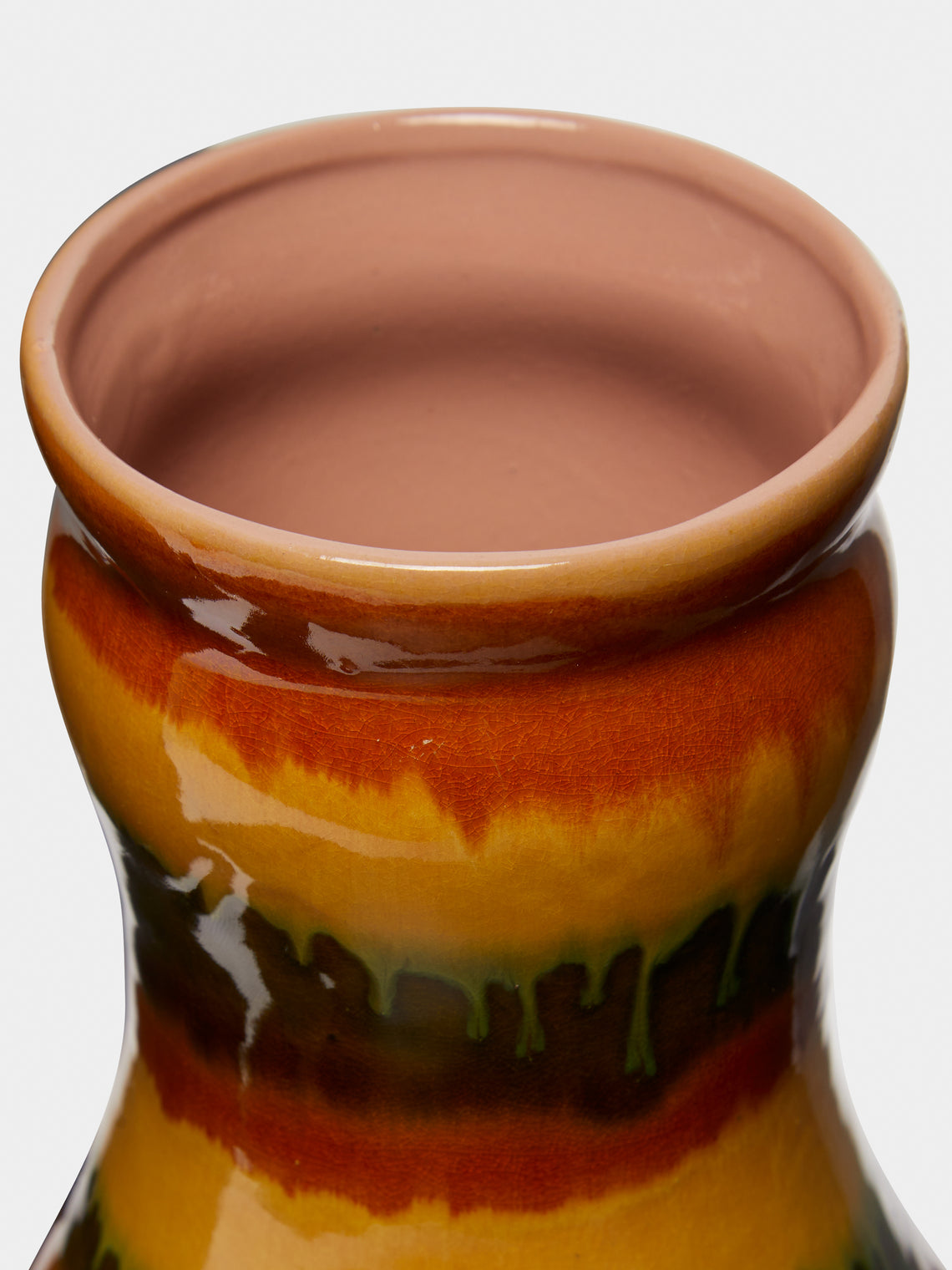 Antique and Vintage - 1950-1970 Fat Lava Vase - Red - ABASK