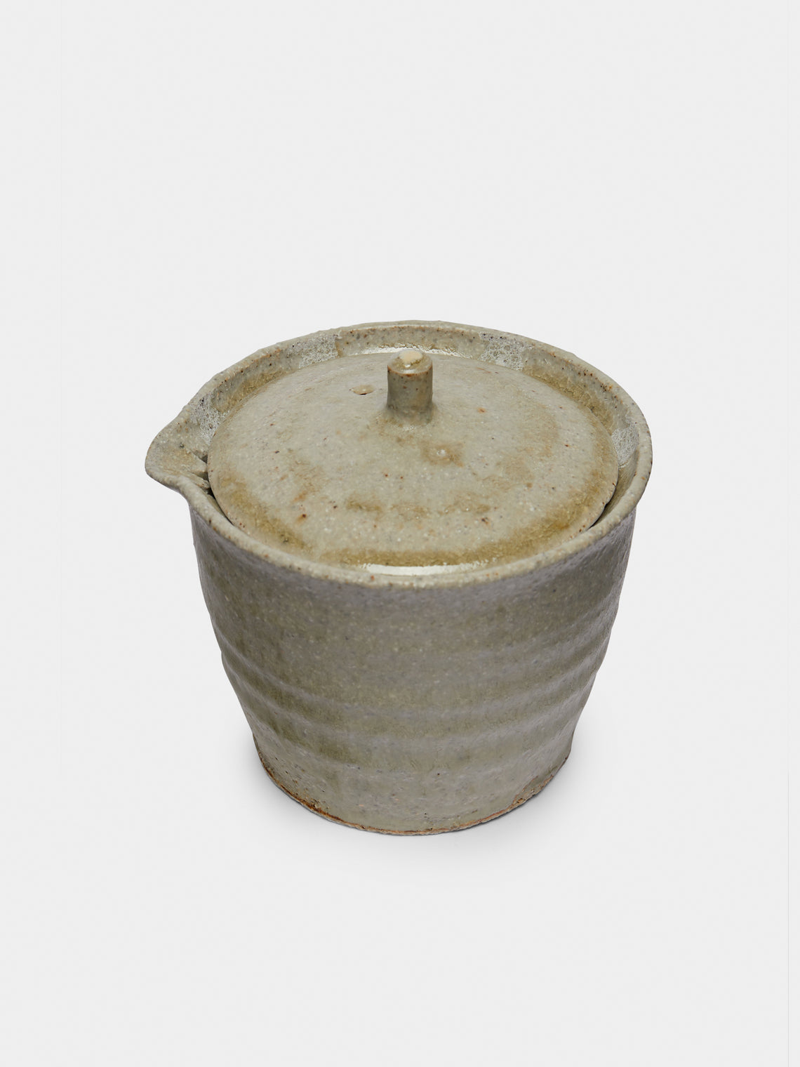 Shiboridashi Ash-Glazed Ceramic Teapot