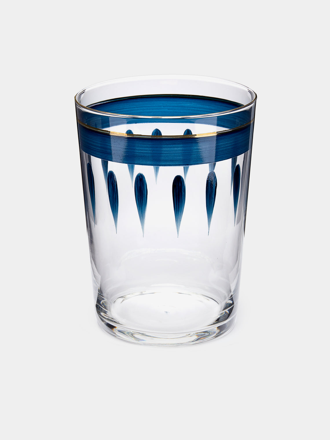 Los Vasos de Agua Clara - Soul Hand-Painted Glass Tumblers (Set of 6) - Blue - ABASK - 
