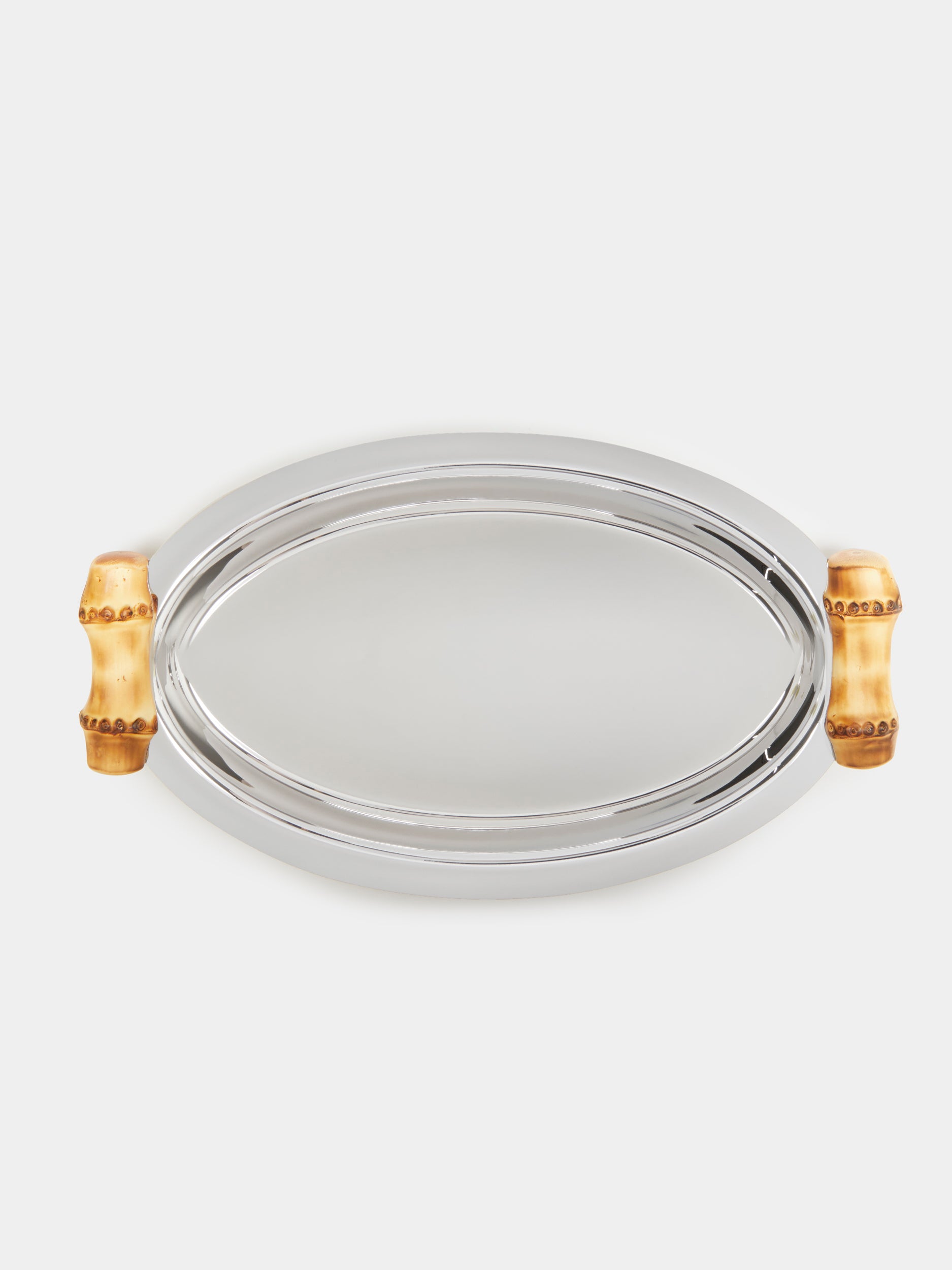 Steel and Bamboo Tray (9.5in/24cm)