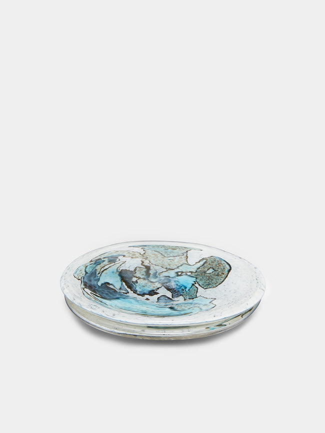 Stories of Italy - Murano Dessert Plate (Set of 2) - Blue - ABASK