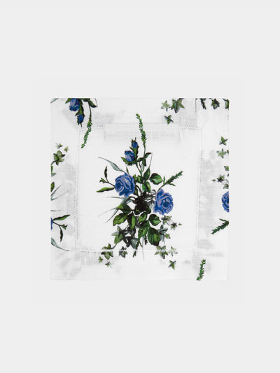 Emilia Wickstead - Linen Floral Cocktail Napkins (Set of 4) -  - ABASK - 