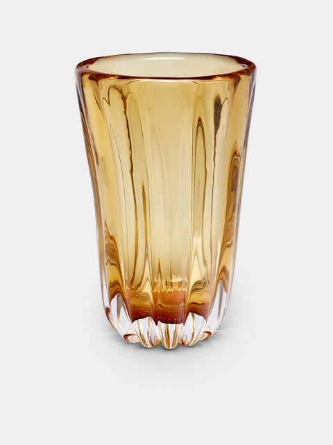 Yali Glass - Fiori Large Murano Glass Vase - Yellow - ABASK - 