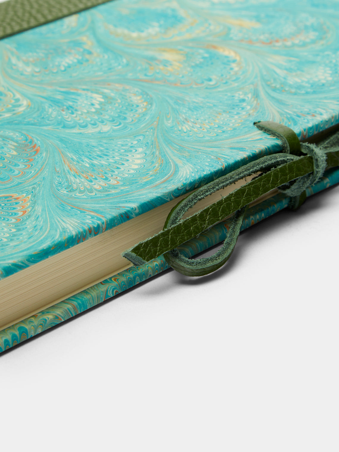 Hand-Marbled Leather Bound Notebook