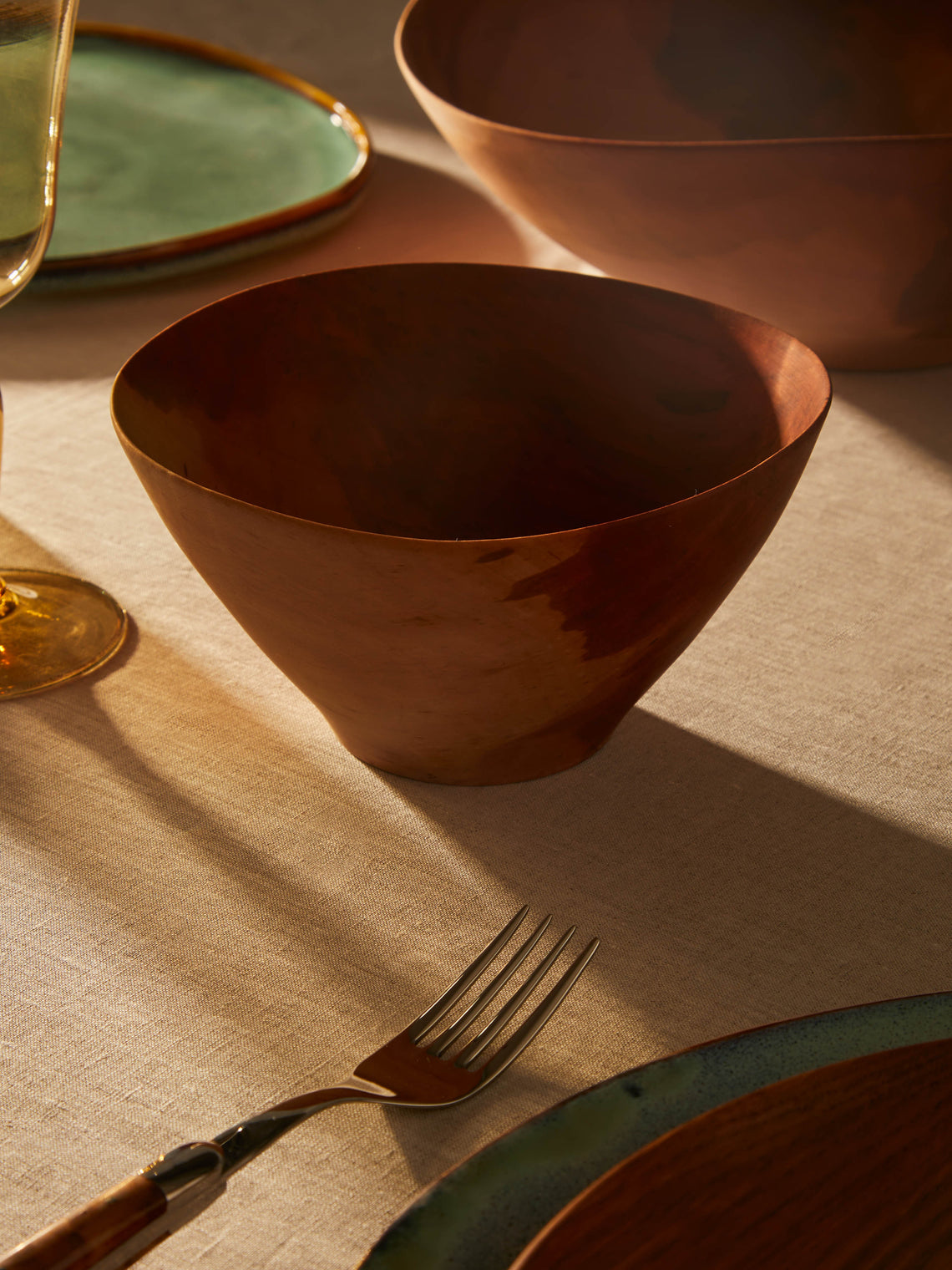 Antonis Cardew - Hand-Turned Pear Wood Medium Bowl - Brown - ABASK