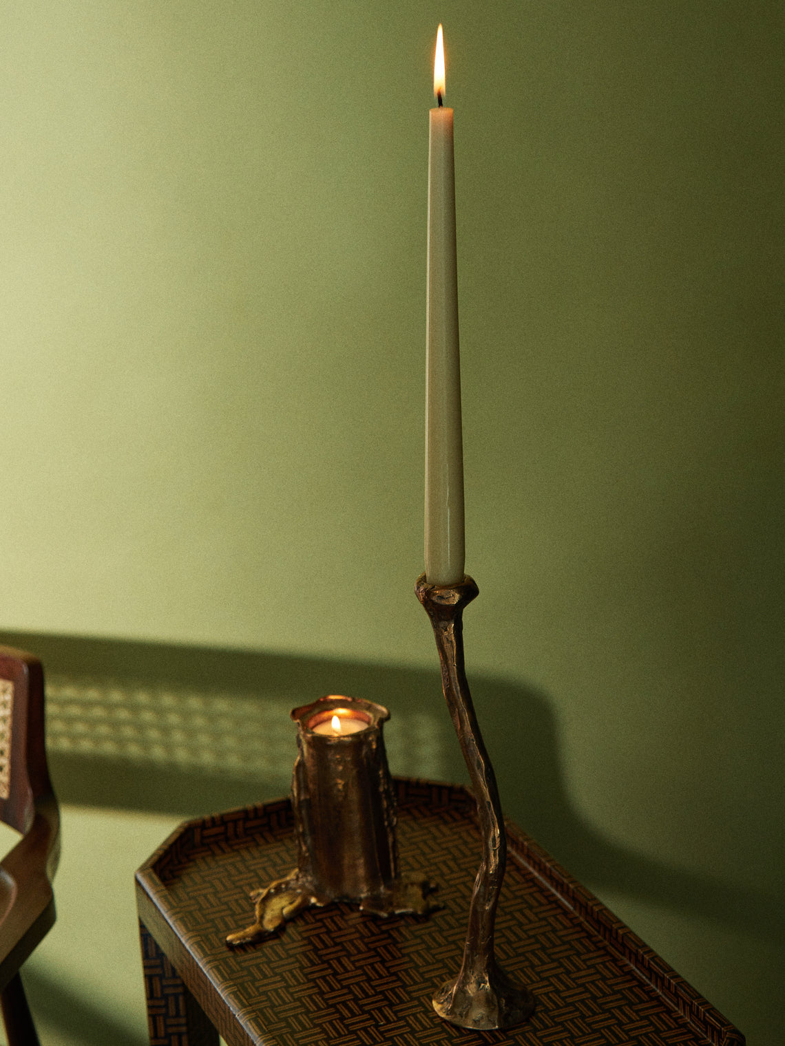 Osanna Visconti - Alga Hand-Cast Bronze Candle Holder - Metallics - ABASK