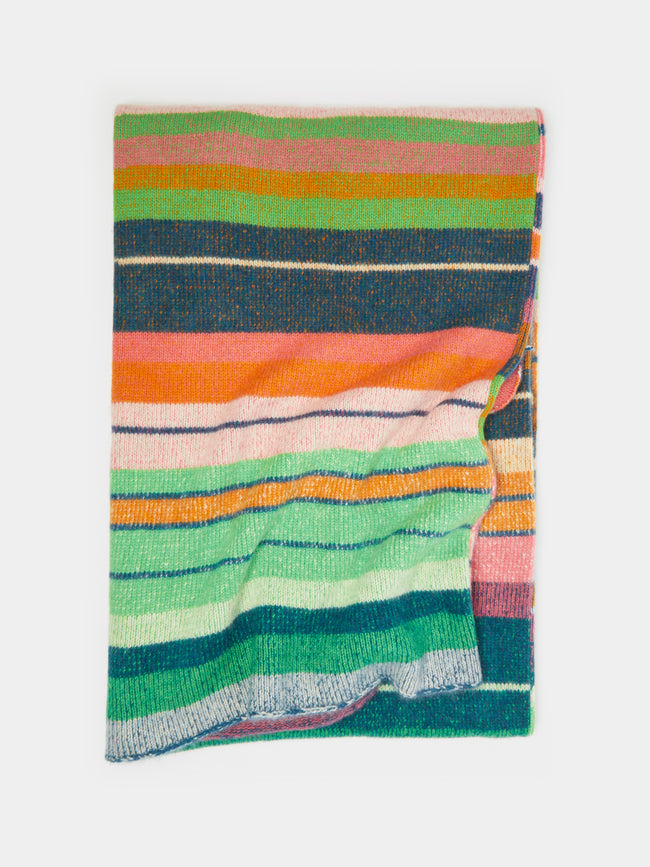 The Elder Statesman - Hand-Dyed Cashmere Striped Blanket - Multiple - ABASK - 