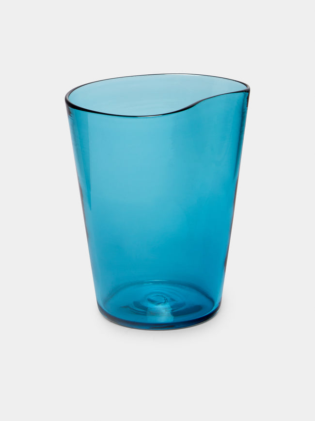 Micheluzzi Glass - Mosso Acqua Hand-Blown Murano Glass Tumbler - Teal - ABASK - 