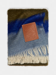 Loewe Home - Mohair Striped Blanket - Blue - ABASK - 