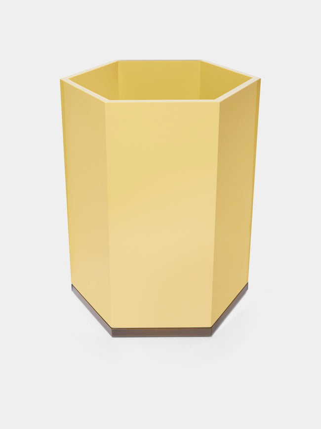 The Lacquer Company - Lacquered Hexagonal Bin - Yellow - ABASK - 