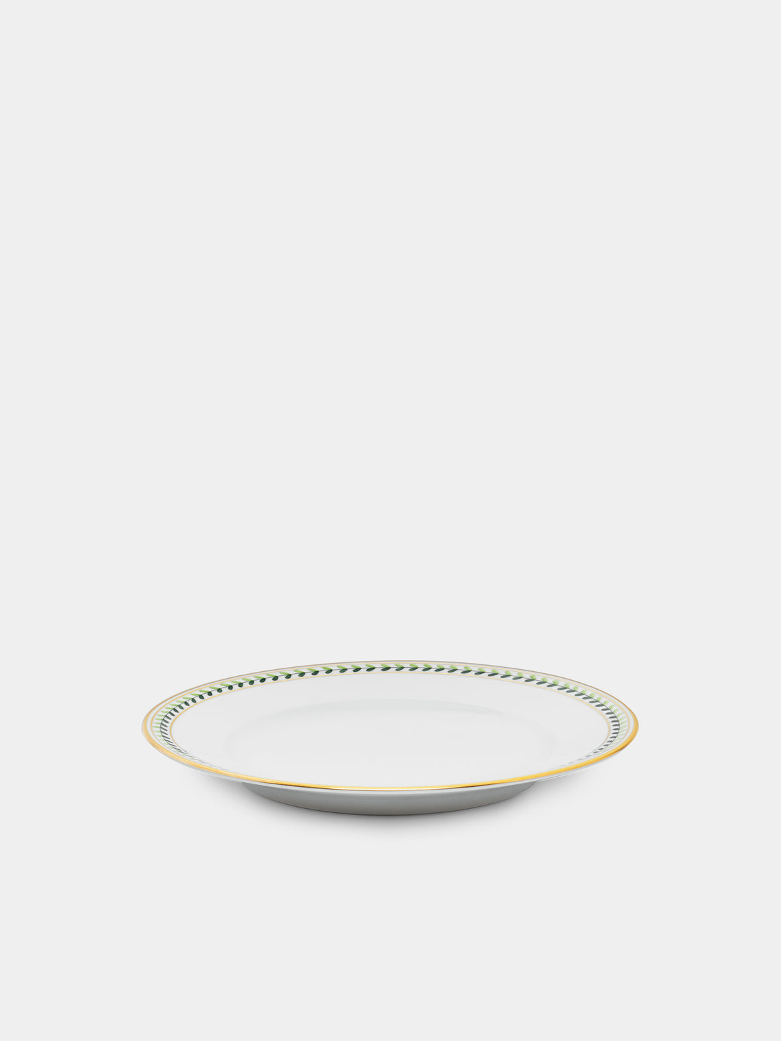 Augarten - Leafed Edge Hand-Painted Porcelain Dessert Plate -  - ABASK