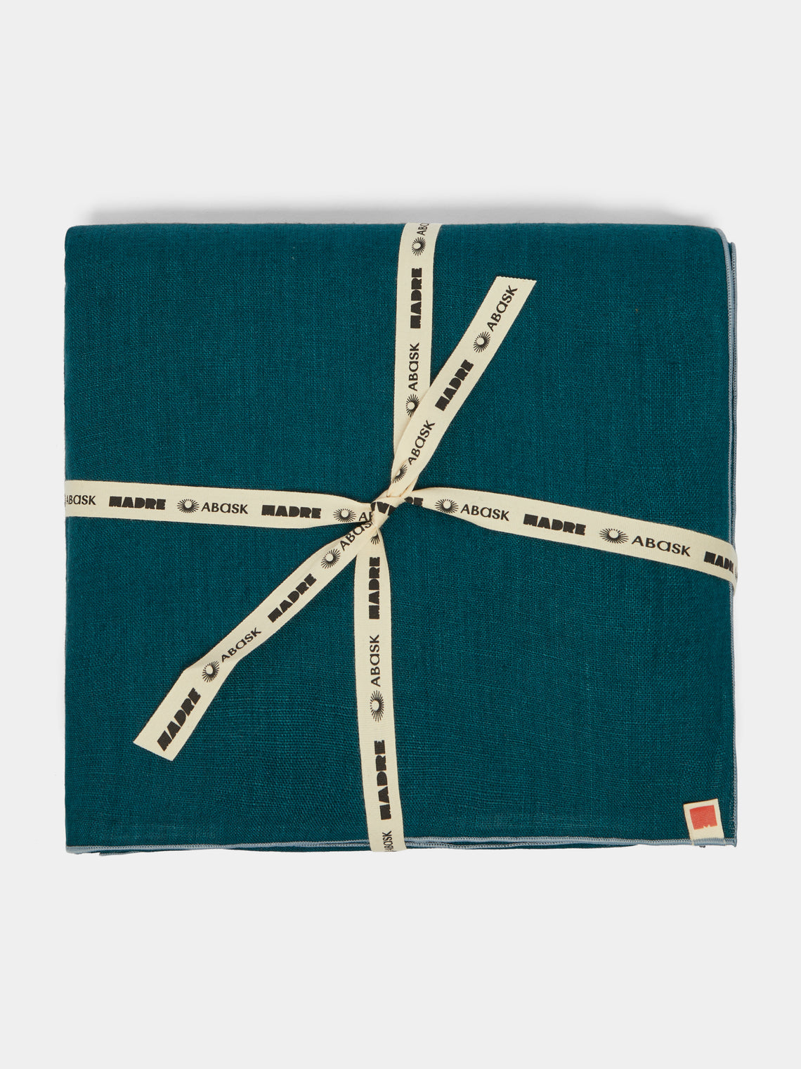 Madre Linen - Contrast Edge Linen Tablecloth - Blue - ABASK