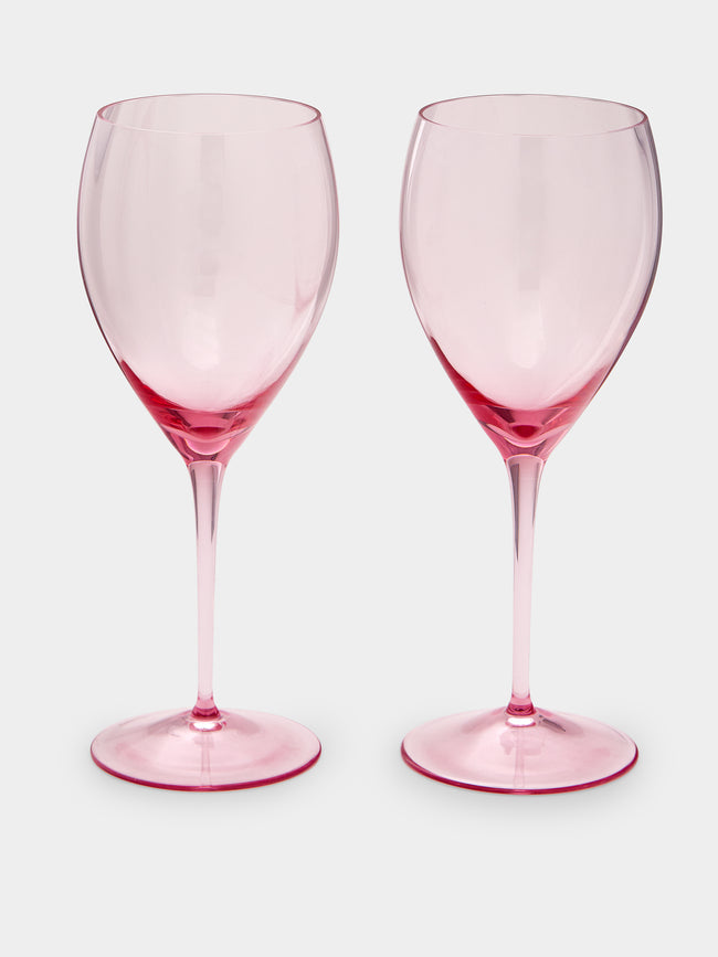 Moser - Optic Crystal White Wine Glass (Set of 2) - Pink - ABASK