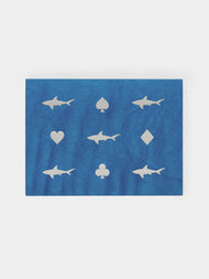 Linley - Card Shark Wood Playing Cards - Blue - ABASK - 