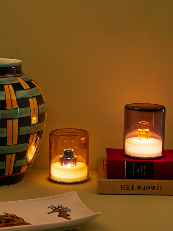 Green Wolf Lighting - Ambra II Hand-Blown Murano Glass Portable Table Light -  - ABASK