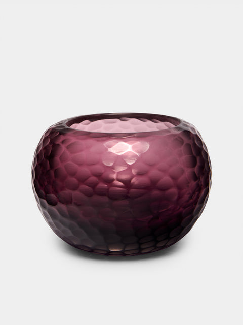 Micheluzzi Glass - Bocia Ametista Hand-Blown Murano Glass Vase - Purple - ABASK - 