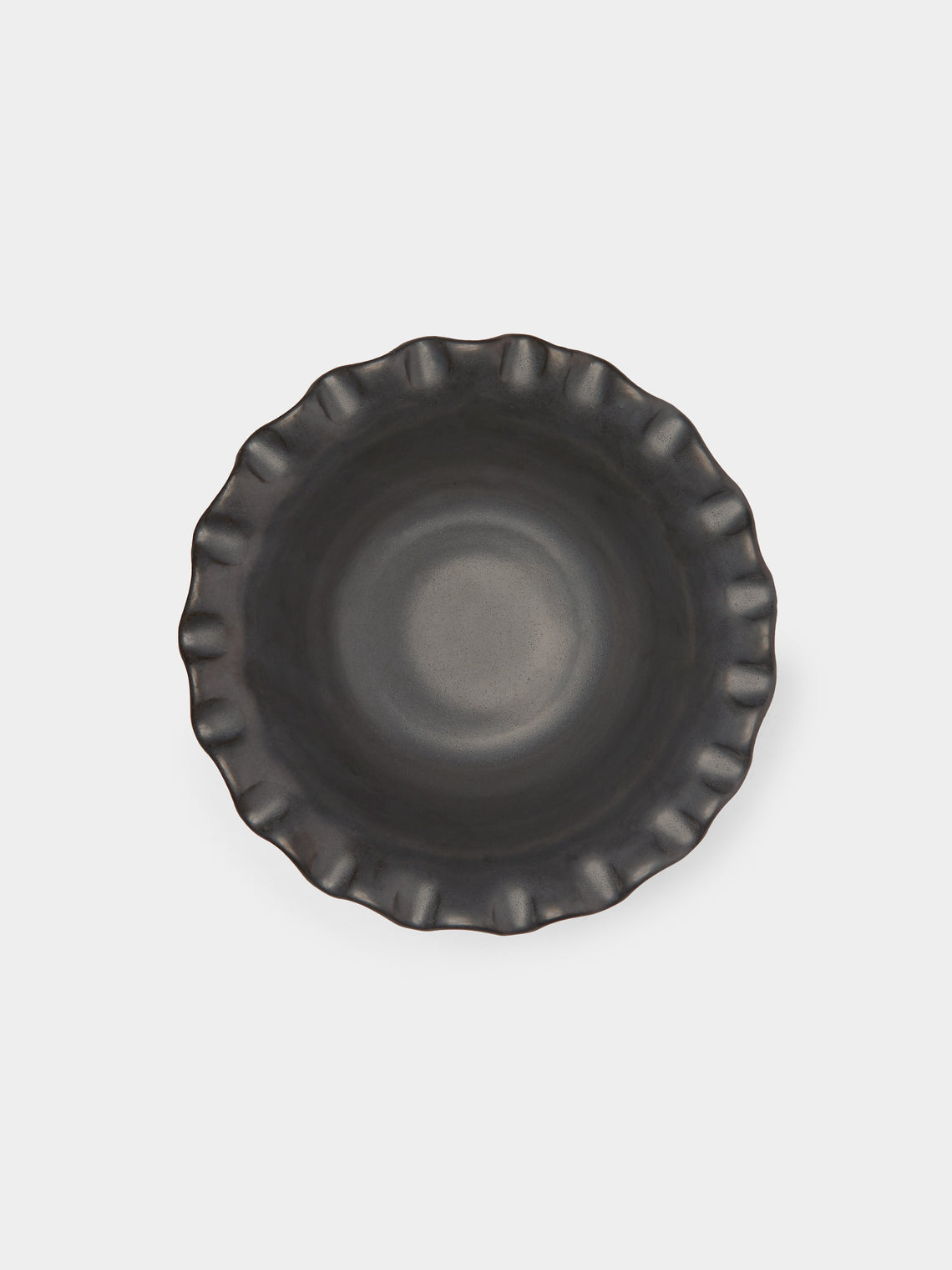 Perla Valtierra - Hand-Glazed Ceramic Small Serving Bowl - Black - ABASK