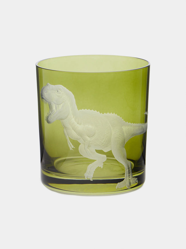 Artel - Hand-Engraved T-Rex Crystal Glass - Green - ABASK - 