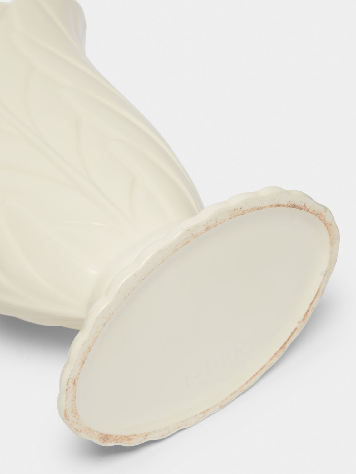 Antique and Vintage - 1930-1940 Leaf Embossed Ceramic Vase -  - ABASK