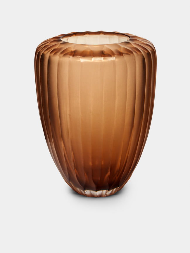 Micheluzzi Glass - Goccia Miele Tall Murano Glass Vase - Yellow - ABASK - 