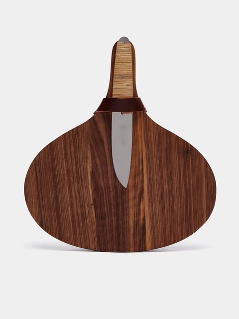 Carl Auböck - Walnut Cheese Board with Knife - Brown - ABASK - 