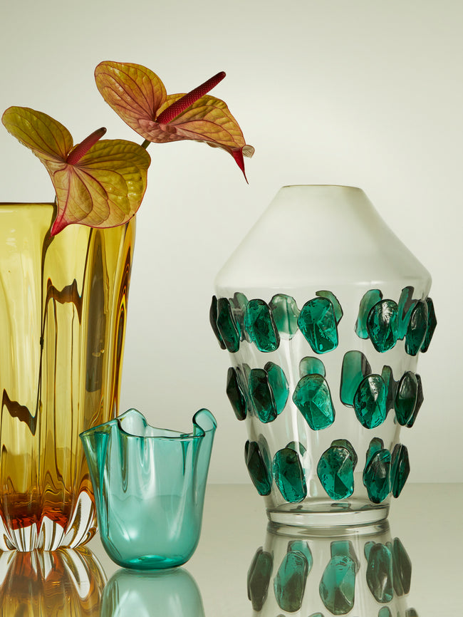 Carlo Moretti - Gemmarto Hand-Blown Murano Glass Vase - Green - ABASK