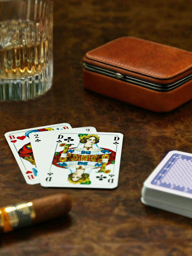 F. Hammann - Leather Playing Cards Set - Tan - ABASK